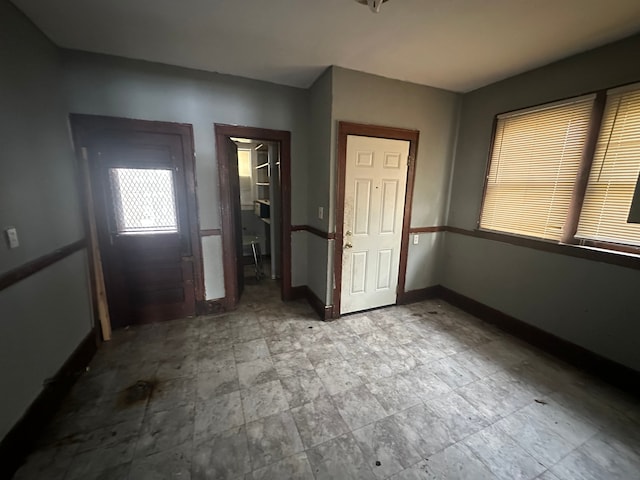 foyer with baseboards