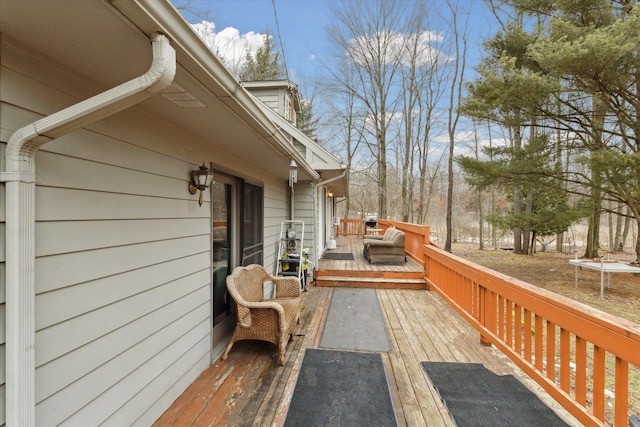 view of wooden terrace