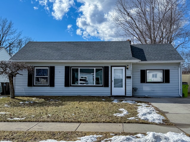 view of front of home featuring a shingled roof