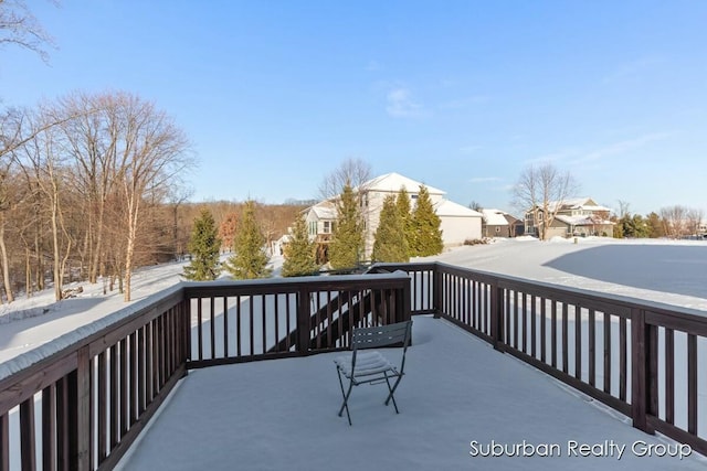 deck featuring a residential view