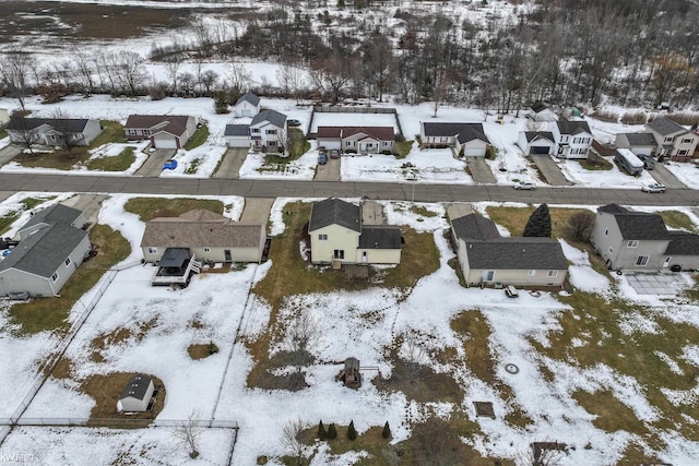 aerial view with a residential view