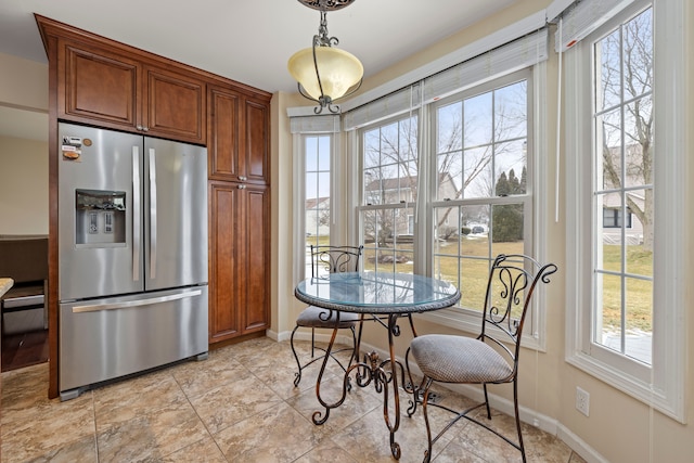 interior space with baseboards