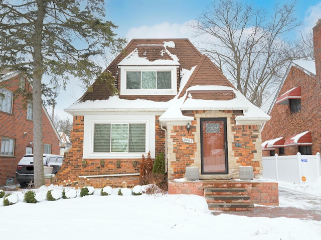 view of front of property with fence