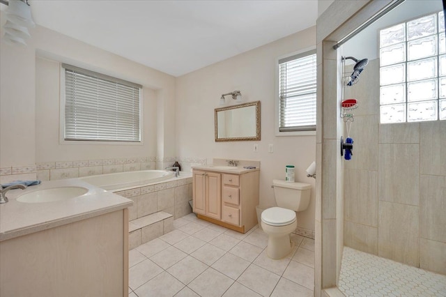 3912 Alex Ct, Oxford, MI 48371 - full bath with plenty of natural light, tile patterned flooring, a tile shower, and vanity