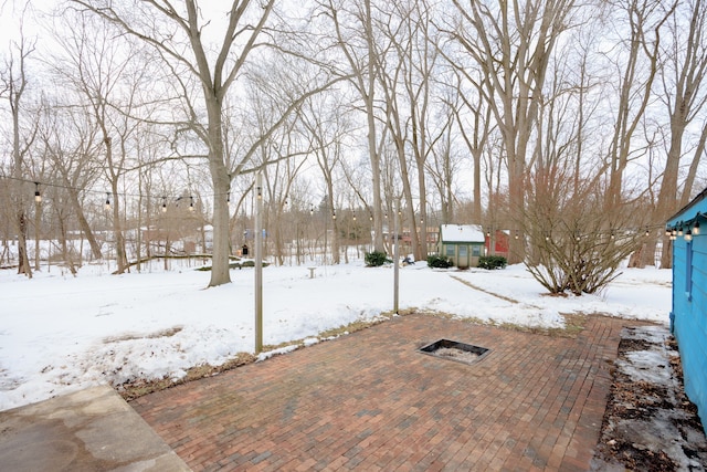 view of snowy yard