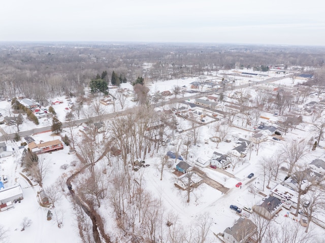 view of snowy aerial view