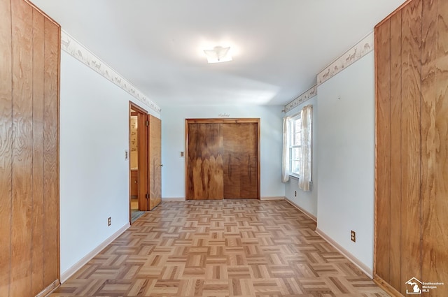 corridor with baseboards