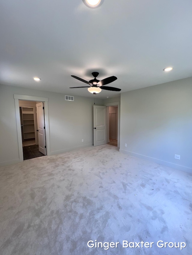 1910 Fallasburg Park Dr NE Unit 5, Lowell, MI 49331 - carpeted empty room with recessed lighting, baseboards, and ceiling fan