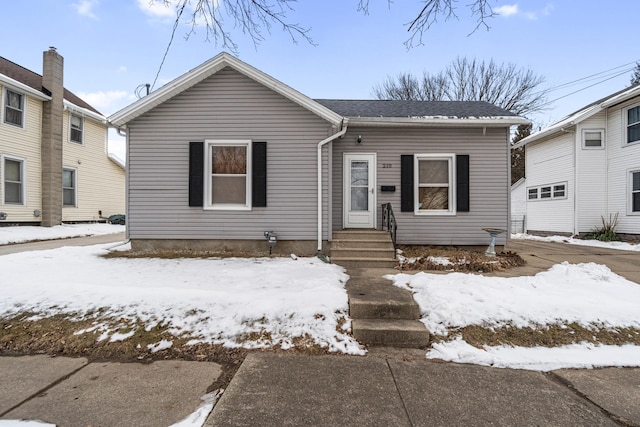 view of bungalow-style home