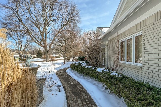 view of snowy yard