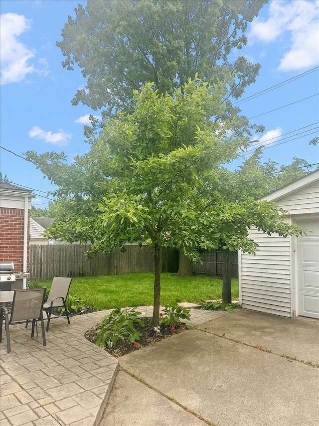 view of patio featuring a fenced backyard