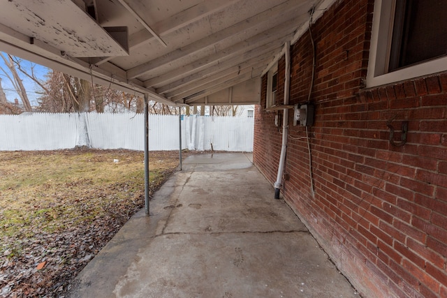 view of patio / terrace with fence