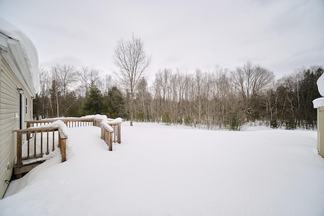 view of snowy yard