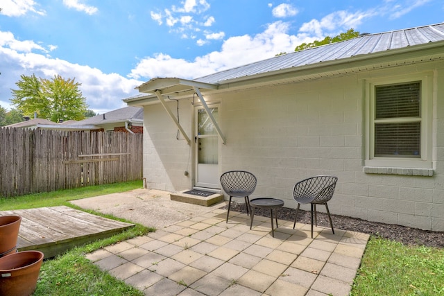 view of patio with fence