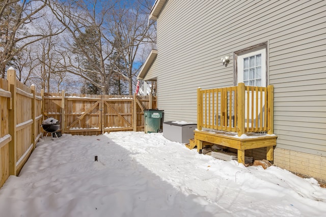 exterior space with a gate and fence