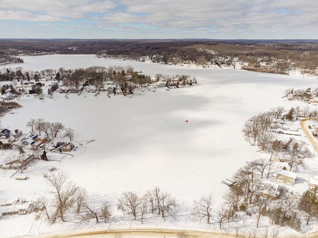 view of snowy aerial view