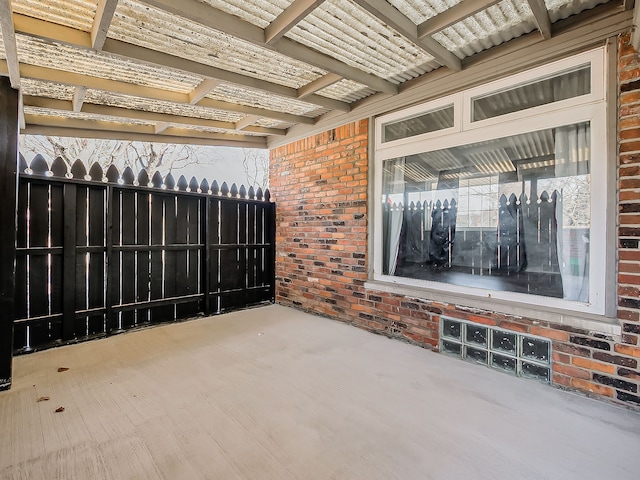 view of patio with fence