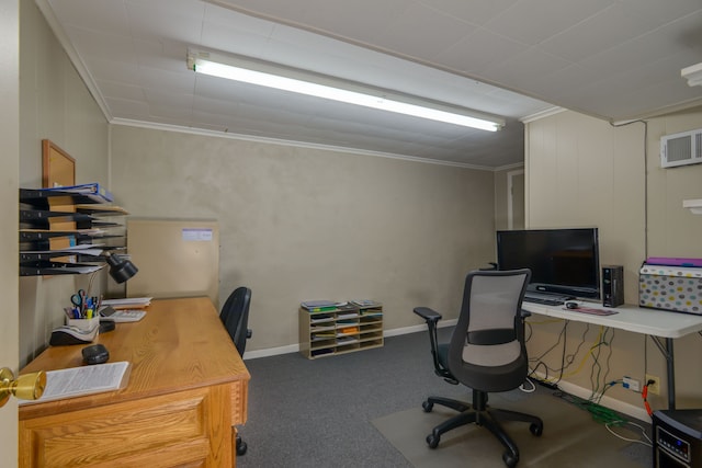 7214 S M 66, Mancelona, MI 49659 - carpeted office space with baseboards and crown molding