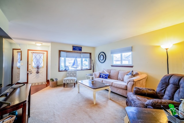 view of carpeted living room