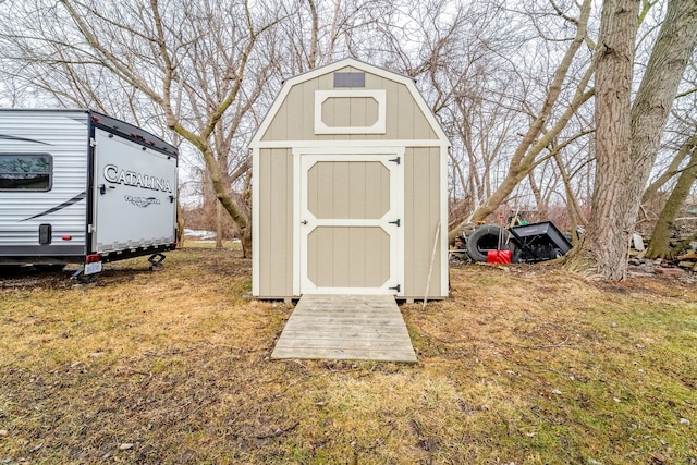 view of shed