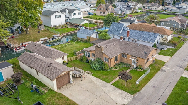 birds eye view of property featuring a residential view