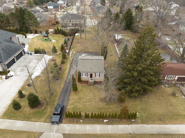 drone / aerial view featuring a residential view