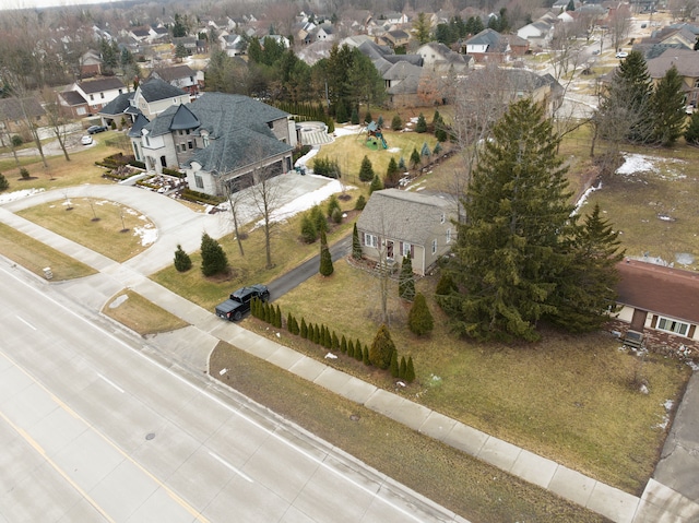 drone / aerial view with a residential view