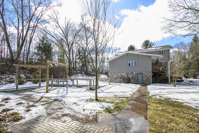 view of snowy yard