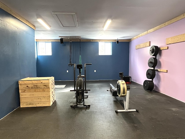 view of workout area