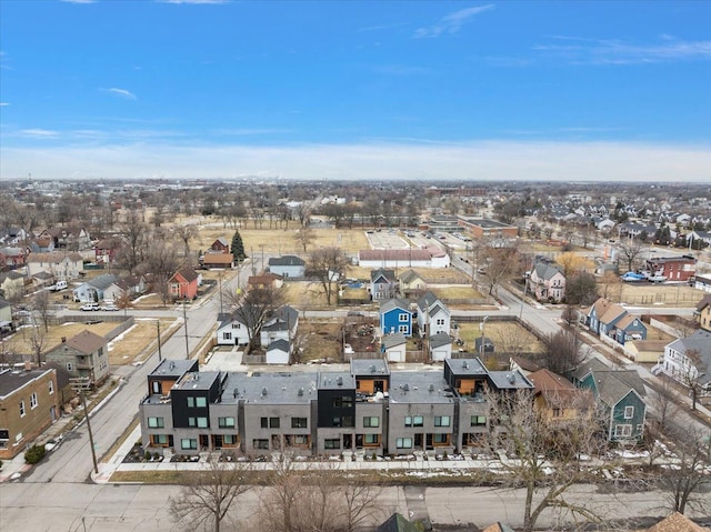 bird's eye view with a residential view