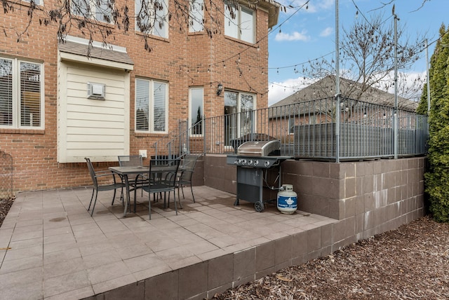 view of patio featuring area for grilling