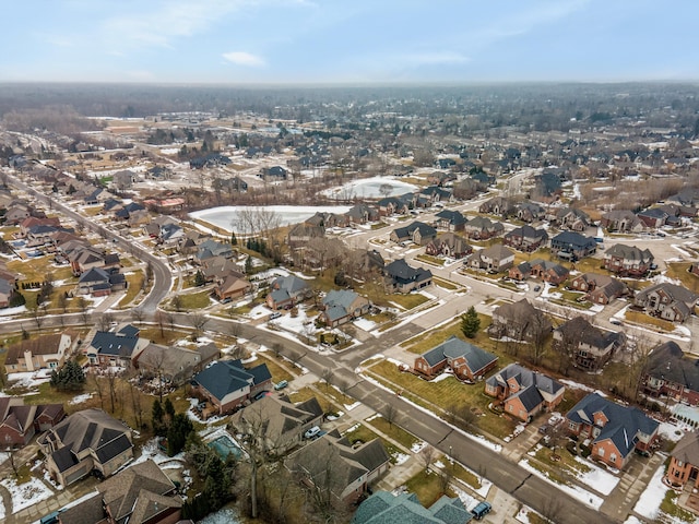 aerial view featuring a residential view