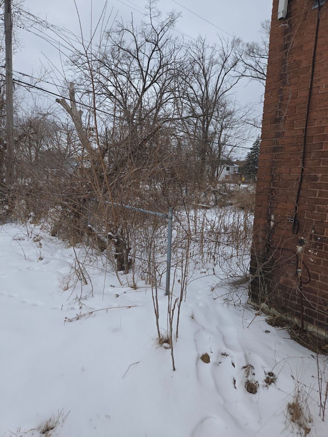 view of snowy yard