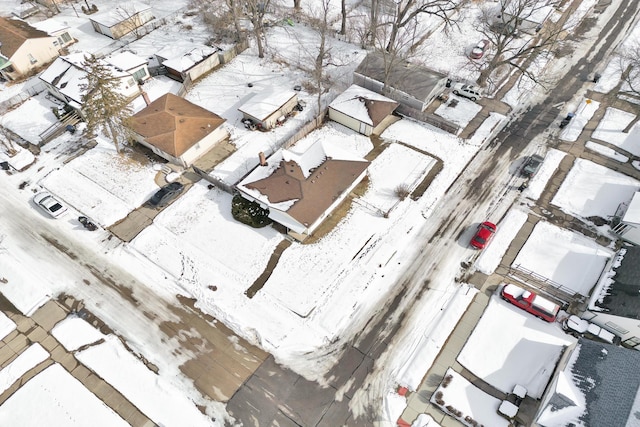 aerial view with a residential view