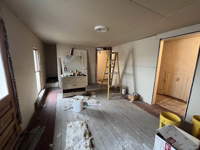 interior space featuring wood-type flooring