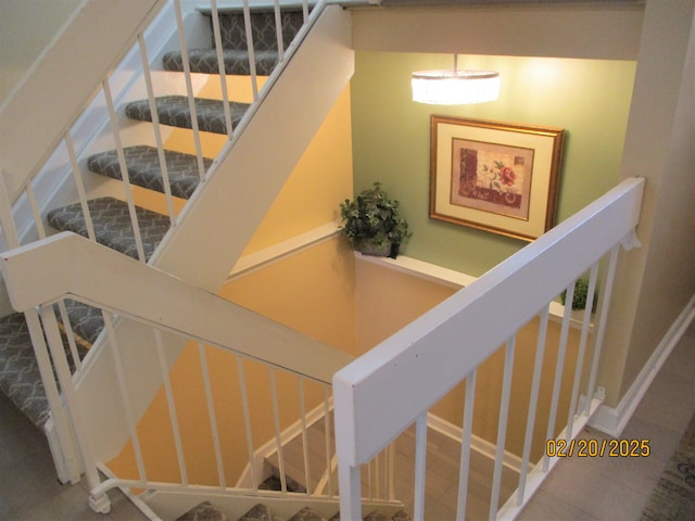 view of stairs