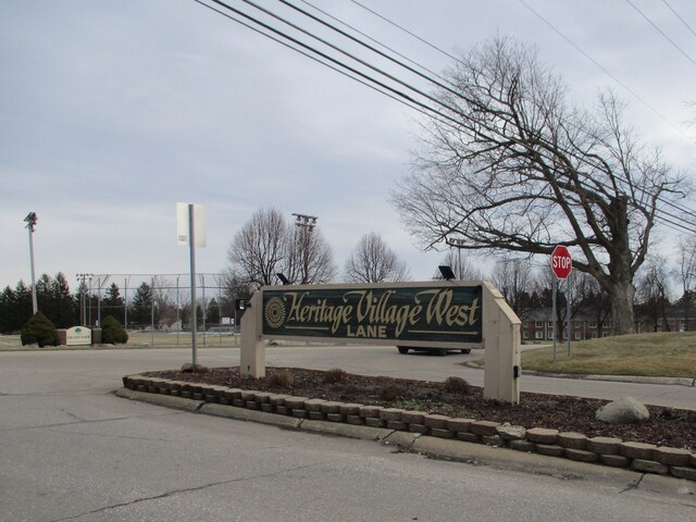 view of community sign