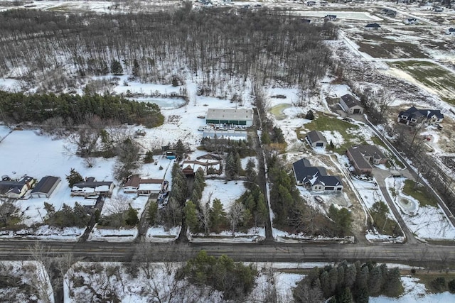 view of snowy aerial view