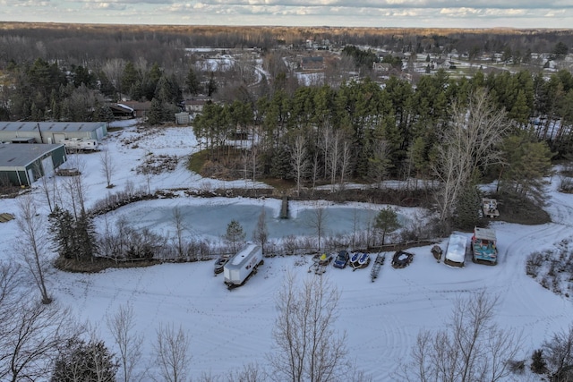 view of snowy aerial view