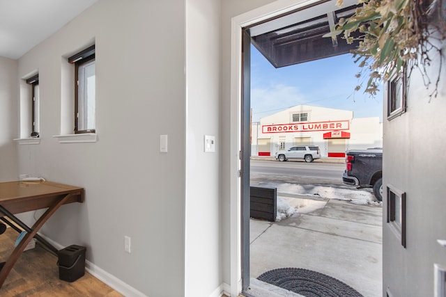 interior space with baseboards