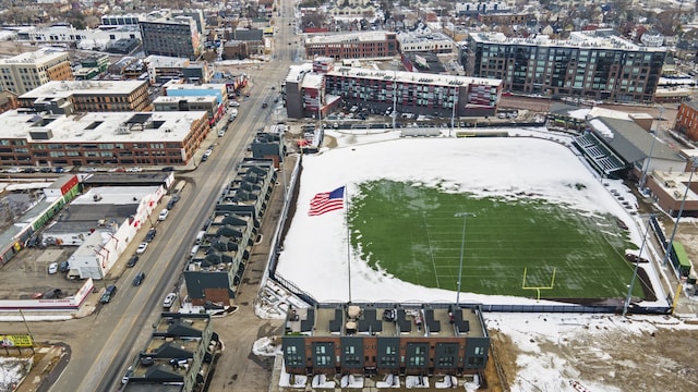 bird's eye view featuring a city view