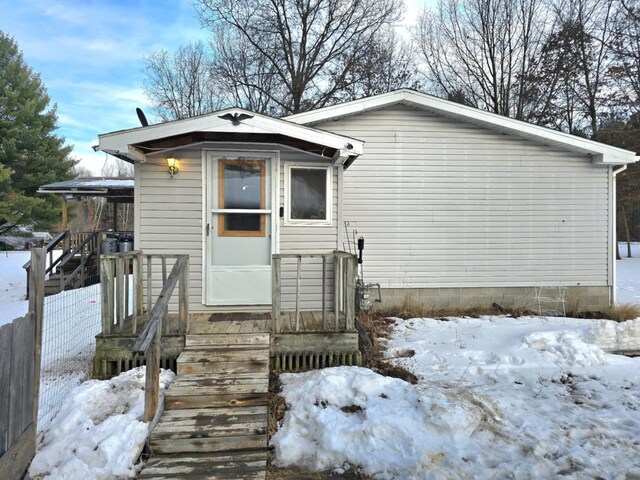 view of front of home