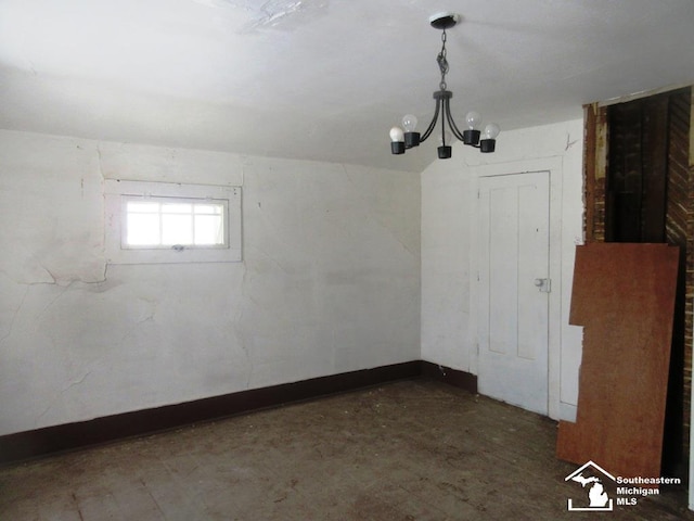 garage featuring baseboards