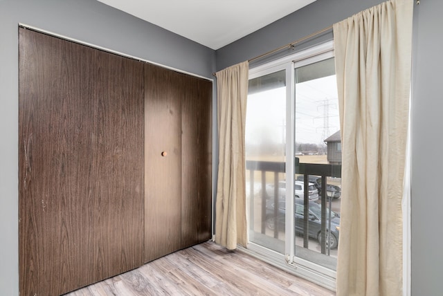 empty room featuring wood finished floors