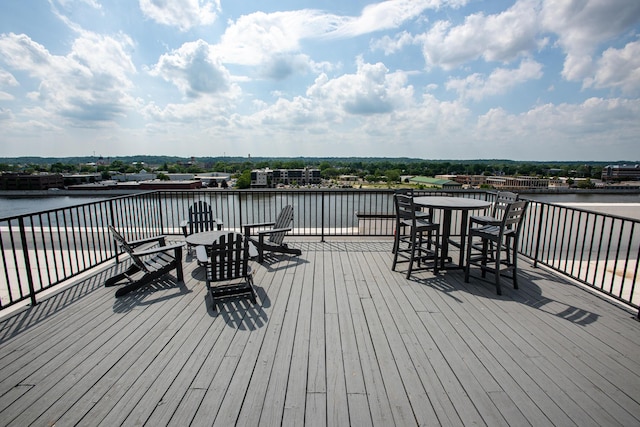 940 Monroe Ave NW # 461, Grand Rapids, MI 49503 - wooden deck featuring a water view