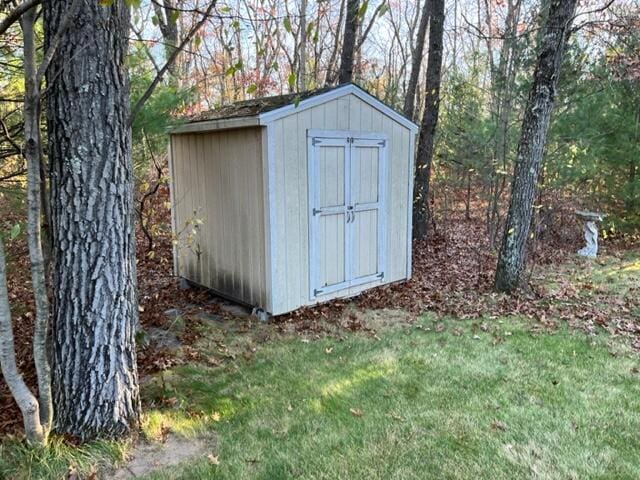 view of shed