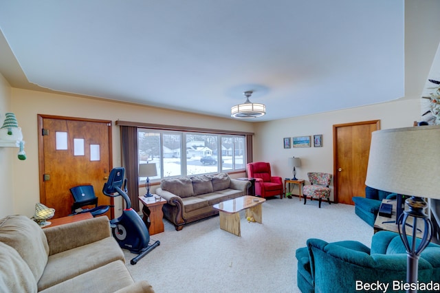 view of carpeted living room