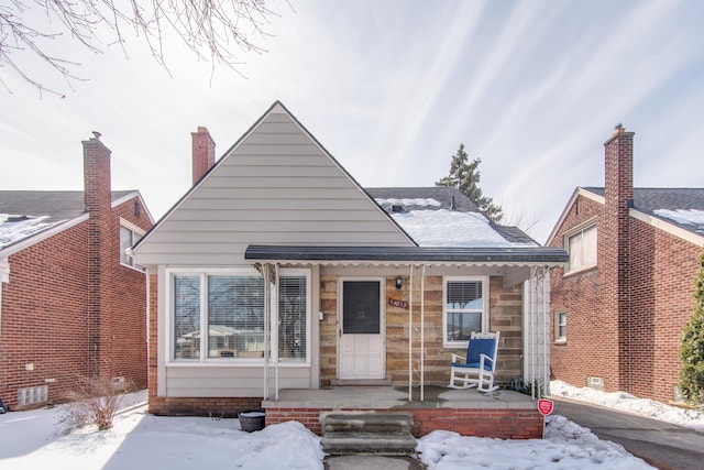 bungalow with covered porch