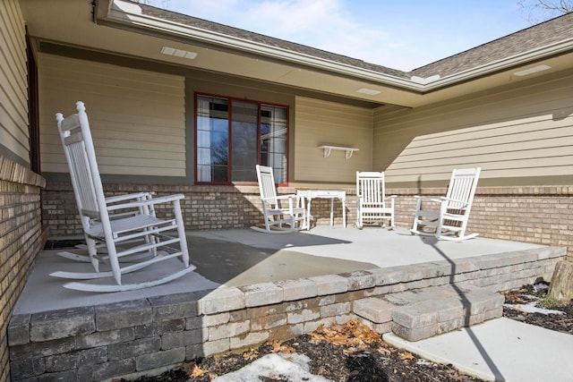 view of patio with covered porch