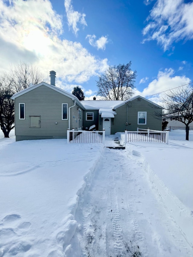 view of front of house with a deck